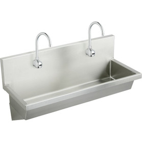EWMA4820SACC Commercial Stainless Steel Handwash Sink Package with Single Faucet Hole in Buffed Satin