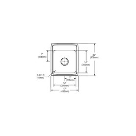 17" x 20" x 7-5/8" 18 Gauge Stainless Steel Single Bowl Drop-in Kitchen Sink with 3 Faucet Holes in Lustrous Satin
