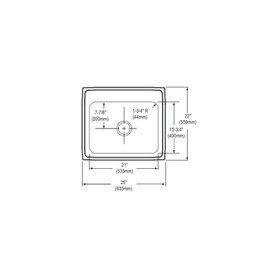 25" x 22" x 7-1/2" 20 Gauge Stainless Steel Single Bowl Drop-in Kitchen Sink with 2 Faucet Holes in Brushed Satin