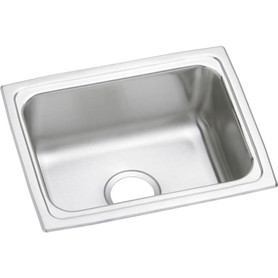 25" x 19-1/2" x 6" 18 Gauge Stainless Steel Single Bowl Drop-in ADA Kitchen Sink in Lustrous Satin