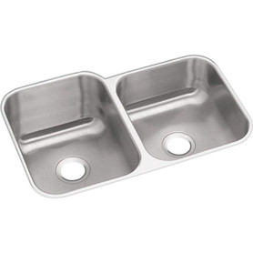 Stainless Steel Double Bowl Undermount Sink in Radiant Satin