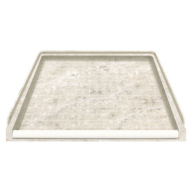39.5-in x 37.75-in Solid Surface Barrier-Free Shower Base in Silver Mocha