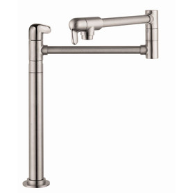 Allegro E Pot Filler, Deck-Mounted, In Steel Optic