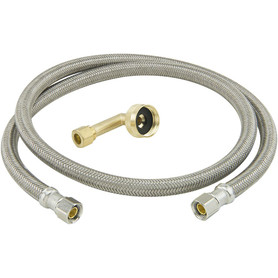 3/8 in. Comp x 3/8 in. Comp With 3/4 in. Garden Hose Elbow Braided Polymer Connector