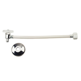 1/2 in. Nom Barb x 7/8 in. Ballcock Toilet Vinyl Multi-Turn One-Piece Supply - Angle Stop, Vinyl Connector