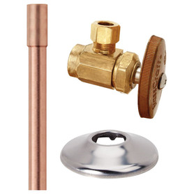 1/2 in. Nom Sweat x 3/8 in. O.D. Comp Faucet Multi-Turn Angle Stop, Sweat Copper Riser