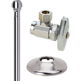BrassCraft R1920AX C 1/2 in. Nom Sweat x 3/8 in. O.D. Comp Faucet Multi-Turn Angle Stop, Copper Riser