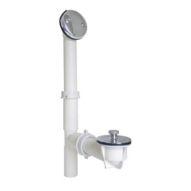 JB Products 700PVCBX-PC Tubular Bathtub Drain with Lift and Turn