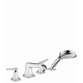 31441001 Metropol Classic 4-Hole Roman Tub Set Trim with Lever Handles and 1.8 GPM Handshower, In Chrome