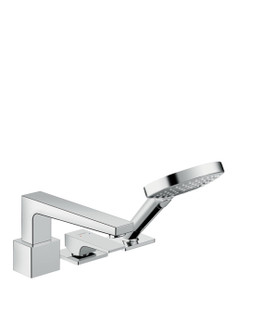 Metropol 3-Hole Roman Tub Set Trim with Lever Handle and 2.0 GPM Handshower, In Brushed Nickel
