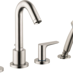 Logis 4-Hole Roman Tub Set Trim with 1.8 GPM Handshower, In Brushed Nickel