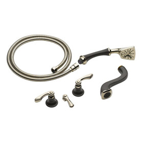 Roman Tub Faucet Trim with Built-in Diverter in Polished Nickel/Cocoa Bronze