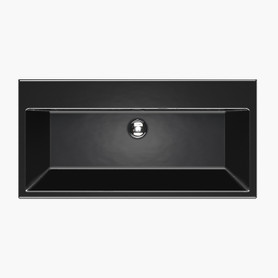 100 Series 39.37-in W x 19.69-in L Sink Black