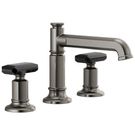 1.5 GPM Widespread Lavatory Faucet with Column Spout and without Handles in Luxe Steel Finish