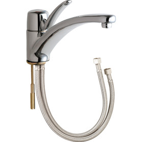 1.5 GPM Deck Mounted Manual Sink Faucet, Single Hole Mounting with optional 8" Cover Plate, Softflo aerator and 4 5/8" Lever Handle in Polished Chrome