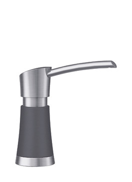 Blanco KF-442025 Artona Pull-Down Kitchen Faucet with Soap Dispenser in Cinder/Stainless