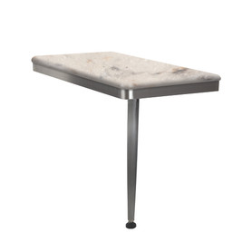 SSSL2412R-48 24in x 12in Right-Hand Shower Seat with Brushed Stainless Frame and Leg