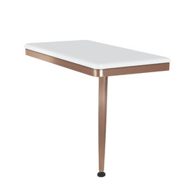 SSSL2412R-CB01 24in x 12in Right-Hand Shower Seat with PVD Coated Champagne Bronze Frame and Leg