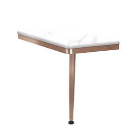 SSSL2412R-CB47 24in x 12in Right-Hand Shower Seat with PVD Coated Champagne Bronze Frame and Leg