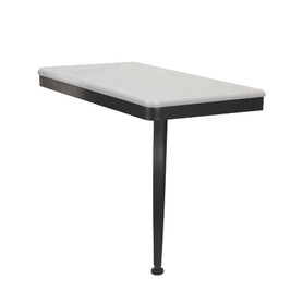 24in x 12in Right-Hand Shower Seat with PVD Coated Matte Black Frame and Leg