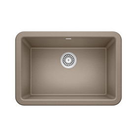 27-in x 19-in Granite Single Bowl Apron Front Farmhouse Kitchen Sink in Truffle