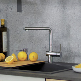 526366 Linus Single-Lever Pull-Out Kitchen Faucet with 1.5 GPM in Stainless