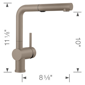 526371 Linus Single-Lever Pull-Out Kitchen Faucet with 1.5 GPM in Truffle