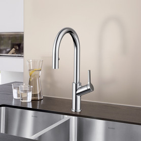 526390 Urbena Single-Lever Pull-Down Kitchen Faucet with 1.5 GPM in Polished Chrome