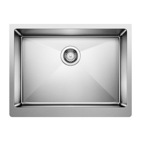 522215 Quatrus R15 27" Apron Single Bowl in Coal Black