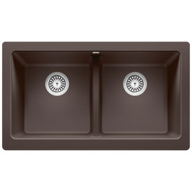 526552 Vintera 33" Equal Double Apron-Front Kitchen Sink in Caf