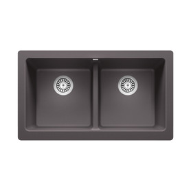 526548 Vintera 33" Equal Double Apron-Front Kitchen Sink in Cinder