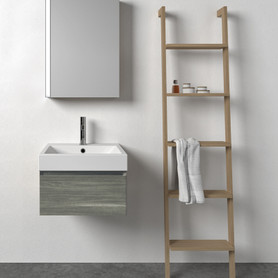 50 Series Base Cabinet Grey Oak Cross Curve