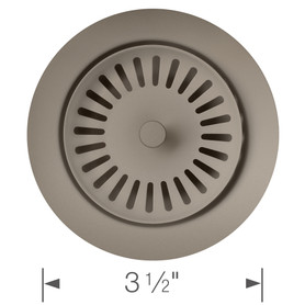 240332 Color-Coordinated Metal Waste Flange in Truffle