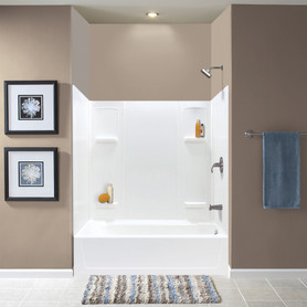 K-3060R-950 60-in x 30-in Tub/Shower Kit with Right Drain, White