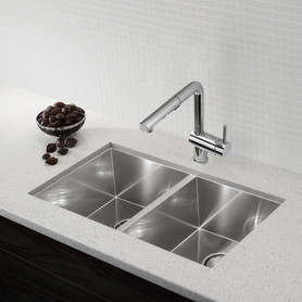 443053 Quatrus R0 Equal Double Bowl Kitchen Sink