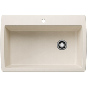 443072 Diamond Super Single Dual Mount Kitchen Sink, Soft White