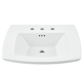 0445008.020 Edgemere 8-in Widespread Pedestal Sink Top, White