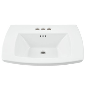 0445004.020 Edgemere 4-in Centerset Pedestal Sink Top, White