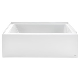 2946102.020 Studio 60 x 32-in Integral Apron Bathtub with Right Hand Outlet, White 