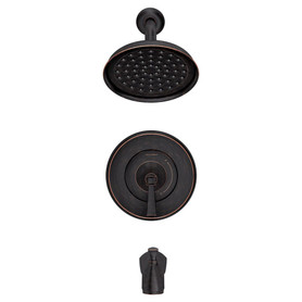 TU617502.278 Glenmere 2.5 gpm/6.8 L/min Tub and Shower Trim Kit with Showerhead, Double Ceramic Pressure Balance Cartridge, Legacy Bronze 