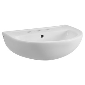 0467208.020 Reliant 22-in Pedestal Sink Top Only, 8-in Widespread Holes, White 