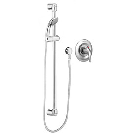 TU662211.002 Commercial Shower System Trim Kit 1.5 gpm/5.7 Lpm with 36 Inch Slide Bar and Hand Shower, Polished Chrome 