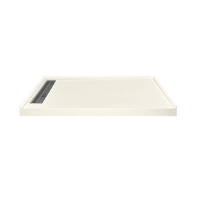 FSC6032L-02 60-in x 32-in Cast Solid Surface Shower Base With Left Hand Drain, Cameo