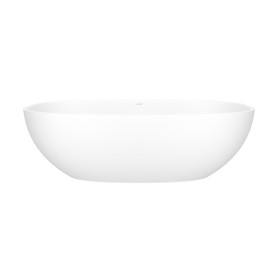 BA3MNSMNO Barcelona 70-1/2-in X 34-in Freestanding Soaking Bathtub with No Overflow Hole, Standard Matte White