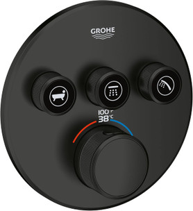 291382430 Grohtherm Valve Trim, Matte Black