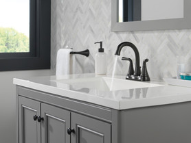 2533LF-BLMPU Kayra Two Handle Centerset Bathroom Faucet, Matte Black