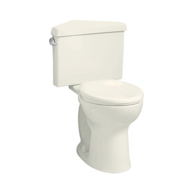 Triangle Right-Height Two-Piece Round Front 1.6 GPF Toilet in Linen