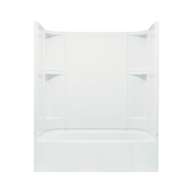 Sterling 71240120 Accord 72-in x 30-in x 60-in Vikrell Wall and Floor 4-Piece Alcove Shower Kit with Bathtub