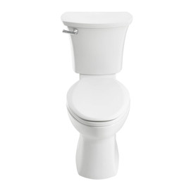 12" Rough-In Right Height Elongated 2-Piece Toilet Combo without Seat, in White