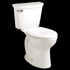 Compact Right Height Elongated 14 Inch Rough-In 1.28 Gpf 2-Piece Toilet, in White